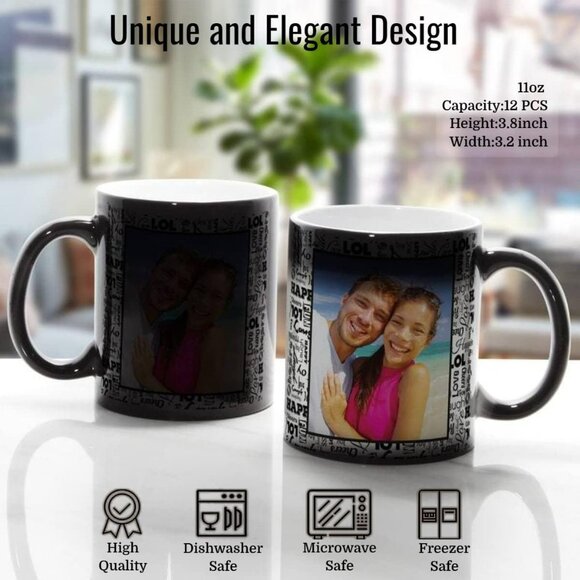 Color Changing Coffee Mugs 11oz Sublimation Mugs Magic Mug Heat Sensitive Coffee - Picture 3 of 6